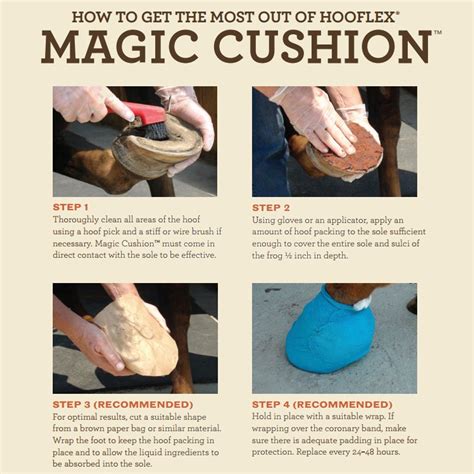 How to apply magic cushion material for optimal hoof support